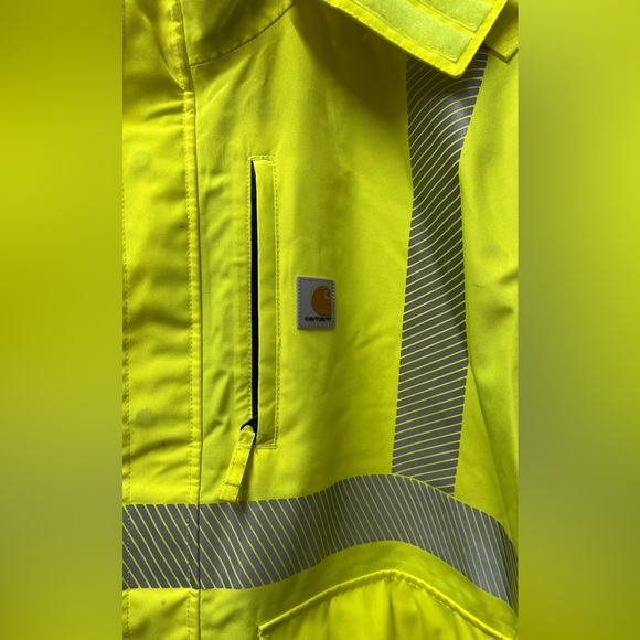 Carhartt Men's High-Vis Waterproof Loose Fit Class 3 Jacket - Picture 12 of 14